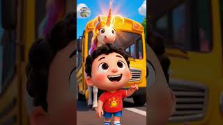 Unicorn Rainbow Bus | Magical Sky Ride | Bus Cartoon #shorts
