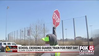 Crossing guards train ahead of some students returning to in-person learning