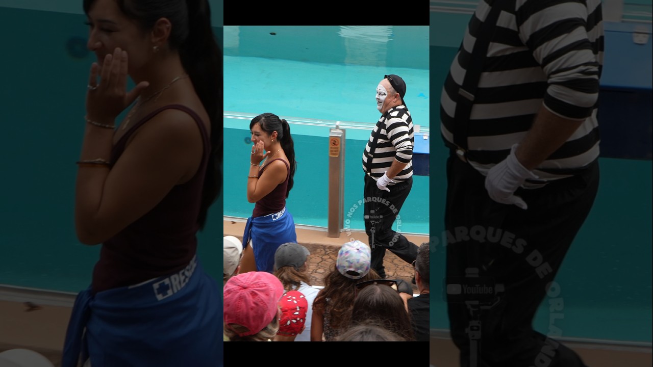 Tom o mímico achou que iria se dar bem, mas algo aconteceu... 😍😮😡😂🤣 #tomthemime #seaworldmime