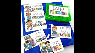 Early Finisher Task Cards for Kindergarten or Pre-K