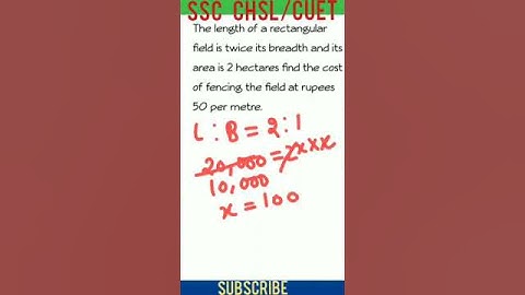 The length of the rectangular field is twice its breadth and area is 2 hectares.find the cost of ...