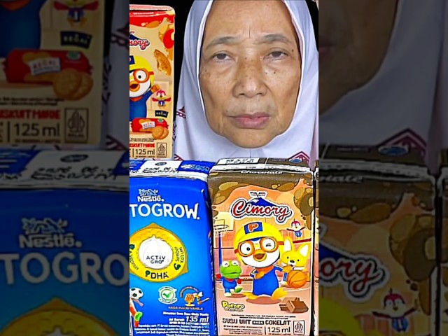 Minum Susu Kotak Pororo dan Bebelac #asmr #mukbang #susukotak