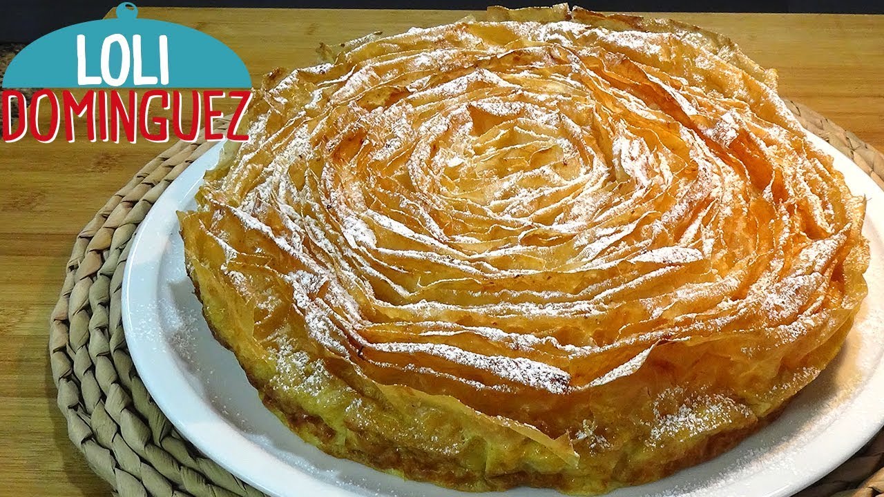 Ruffled Milk Cake (Galatopita, pastel Griego rizado) Recetas paso a paso, tutorial. Loli Domínguez