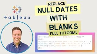 Replace Null Dates With Blanks in Tableau