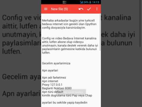 Turkcell bedava internet, Turkcell config, Turkcell Qpython, Turkcell openvpn