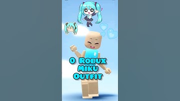 MIKU 0 ROBUX OUTFIT 🩵💙          #roblox #miku
