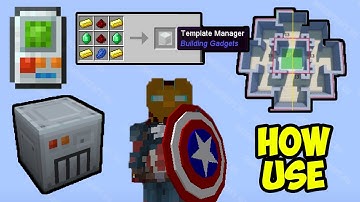 Minecraft Building Gadgets TEMPLATE MANAGER how use (EASY) | Minecraft Building Gadgets TEMPLATES