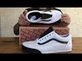 Van Old Skool Color Block ( Black / True White ) Unboxing + On Feet