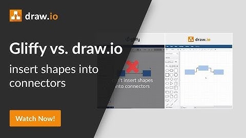 Gliffy vs. draw.io comparison - Split a connector by inserting a shape