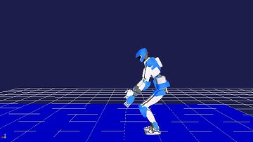 HRP4 humanoid robot in Choreonoid simulator: whole body grab motion