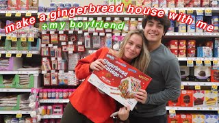 make a gingerbread house with me and my boyfriend! VLOGMAS DAY 1