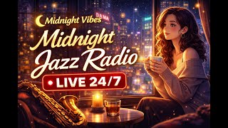 80s Jazz Radio LIVE 🌙 Midnight Smooth Jazz Cafe | Relaxing Music for Study, Sleep & Night Drive screenshot 3