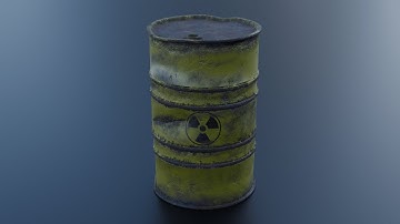 Radioactive Barrel In Blender 2.8 and Substance Painter | Time-Lapse