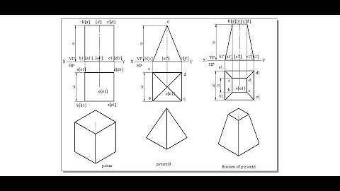 Isometric Projection Basics 4 Square Lamina, Square based solids