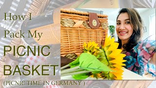 How I Pack My Picnic Basket | Picnic Time In Germany | Picnic Essentials | What To Pack For A Picnic
