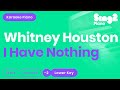 Whitney houston  i have nothing lower key piano karaoke