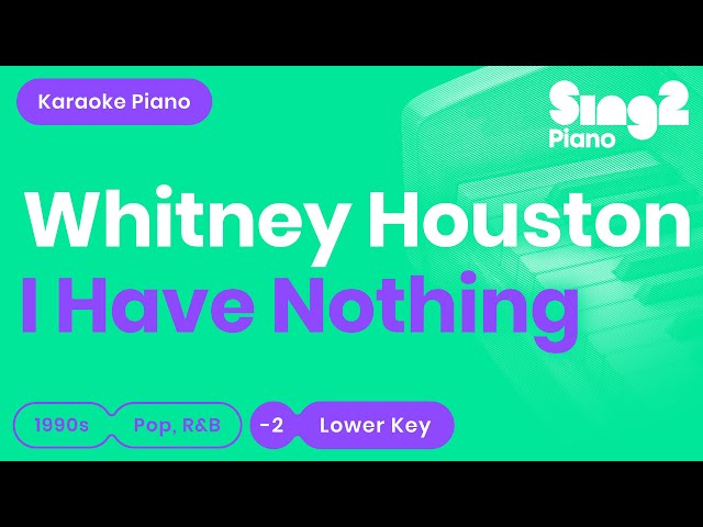 Whitney Houston - I Have Nothing (Lower Key) Piano Karaoke class=