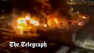 Russia: Huge explosion as Moscow shopping centre goes up in flames