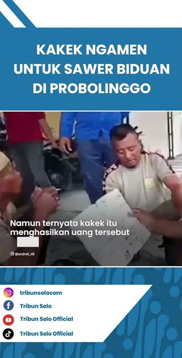 Viral Video Kakek Ngamen untuk Beri Saweran ke Biduan di Probolinggo, Kini Kena Razia Satpol PP