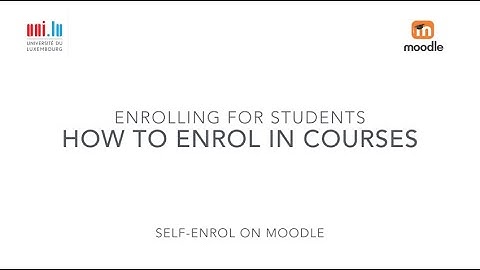 How to enrol in a course in Guichet Etudiant and on Moodle (self-enrolment)