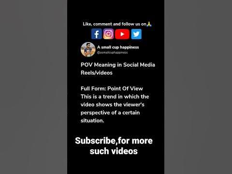 Pov Meaning | POV Meaning in Instagram | Chat | Tiktok #shorts #