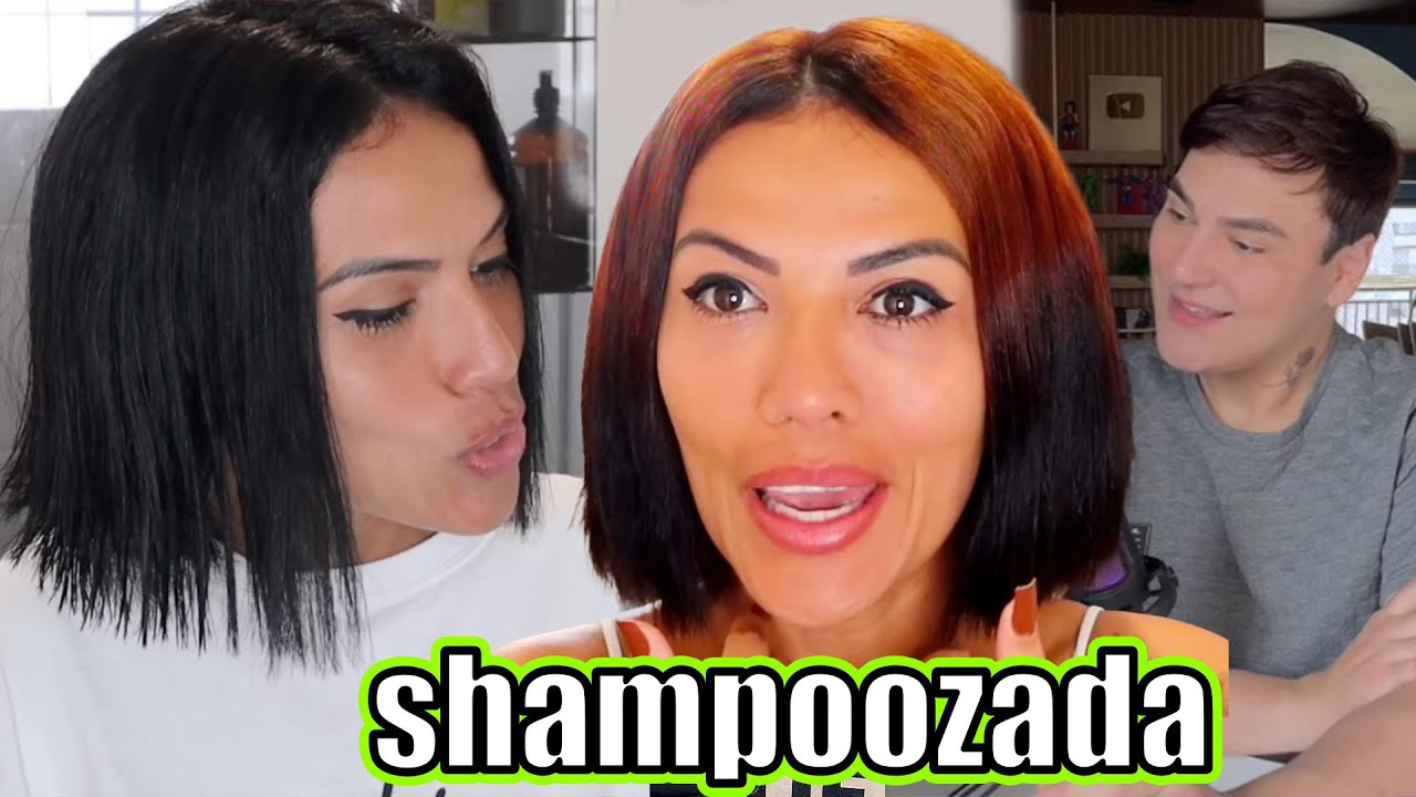 ELA FEZ SHAMPOOZADA NO CABELO PRETO AZULADO 😳 DESCOLORANTE +SHAMPOO + OX