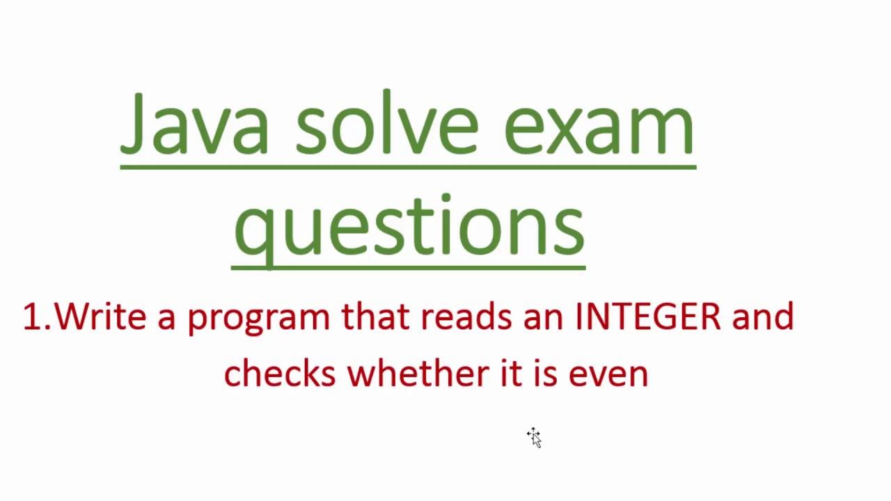 java essay questions and answers