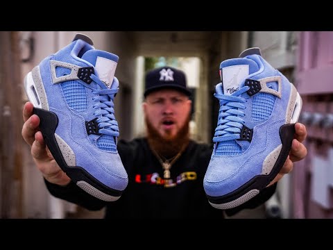 Men Jordan Retro 4 Blue Comfortable Shoes