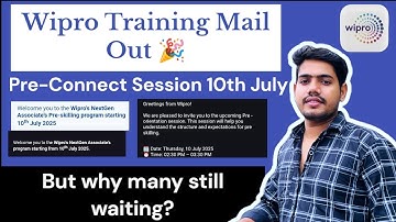 Wipro WILP Training Mail Out!🚀 | Pre connect Mail Sent | Still Waiting?