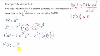 Midpoint Rule - Error Bound Example 3