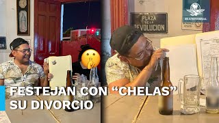 Pareja celebra su divorcio en un bar en Yucatán y se vuelve viral