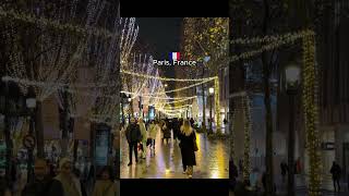 🇫🇷 Paris, France - 4K Walking Tour -  A Walk In Champs-Élysées During Christmas Season #shorts