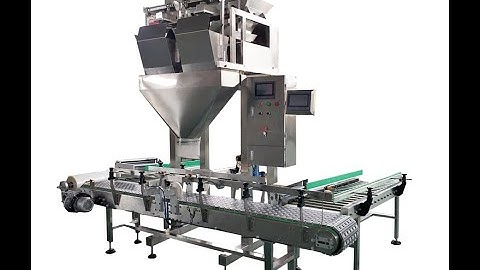 Screw weighing machine with box line