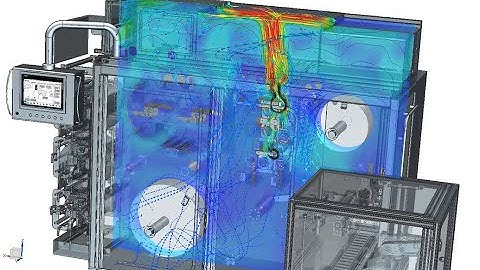 【Simcenter FloEFD】半導體封裝機器整機熱流場分析、自動網格生成、流場結果可視化-Thermal Analysis of Packaging machine