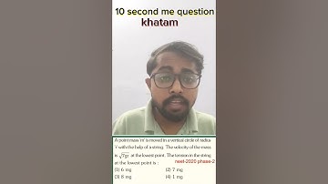 a point mass m is moved in vertical circle of radius r with the help of string...|#physics #tricks
