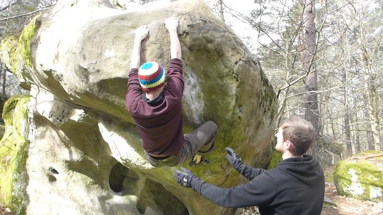 Extraction Terrestre (direct) 7A+, Fontainebleau/Roche des Sourirs