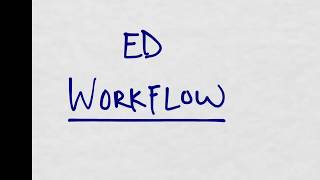 EM Ed- ED Work Flow: An Efficient Approach to Working Up Patients