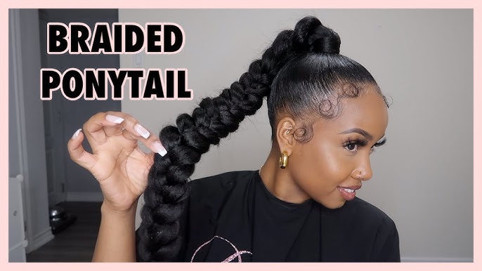 Jumbo Braid Ponytail Using Braiding Hair