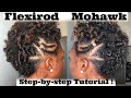 Curly Mohawk Style for Short Type 4 Natural Hair|| Flexirod Tutorial