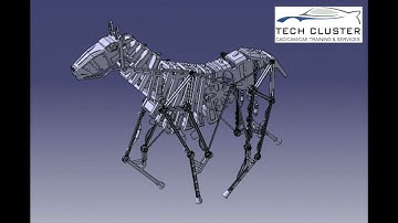 Horse Mechanism Design in CATIA- Running Horse - Best Mechanical Design Training in Central India !!