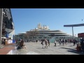 M/Yacht Dilbar Leaving Port Vell (Barcelona)