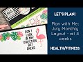 Let’s Plan! July Health &amp; Wellness | The Happy Planner