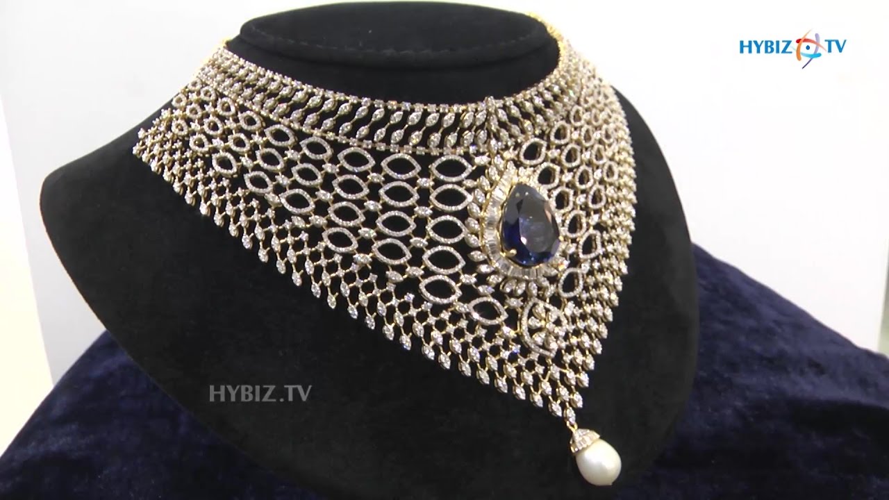 Blue Sapphire Diamond Necklace Sets 