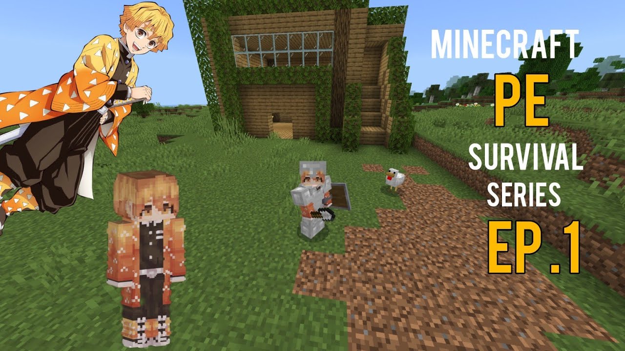 Minecraft pe Survival series EP 1 - YouTube