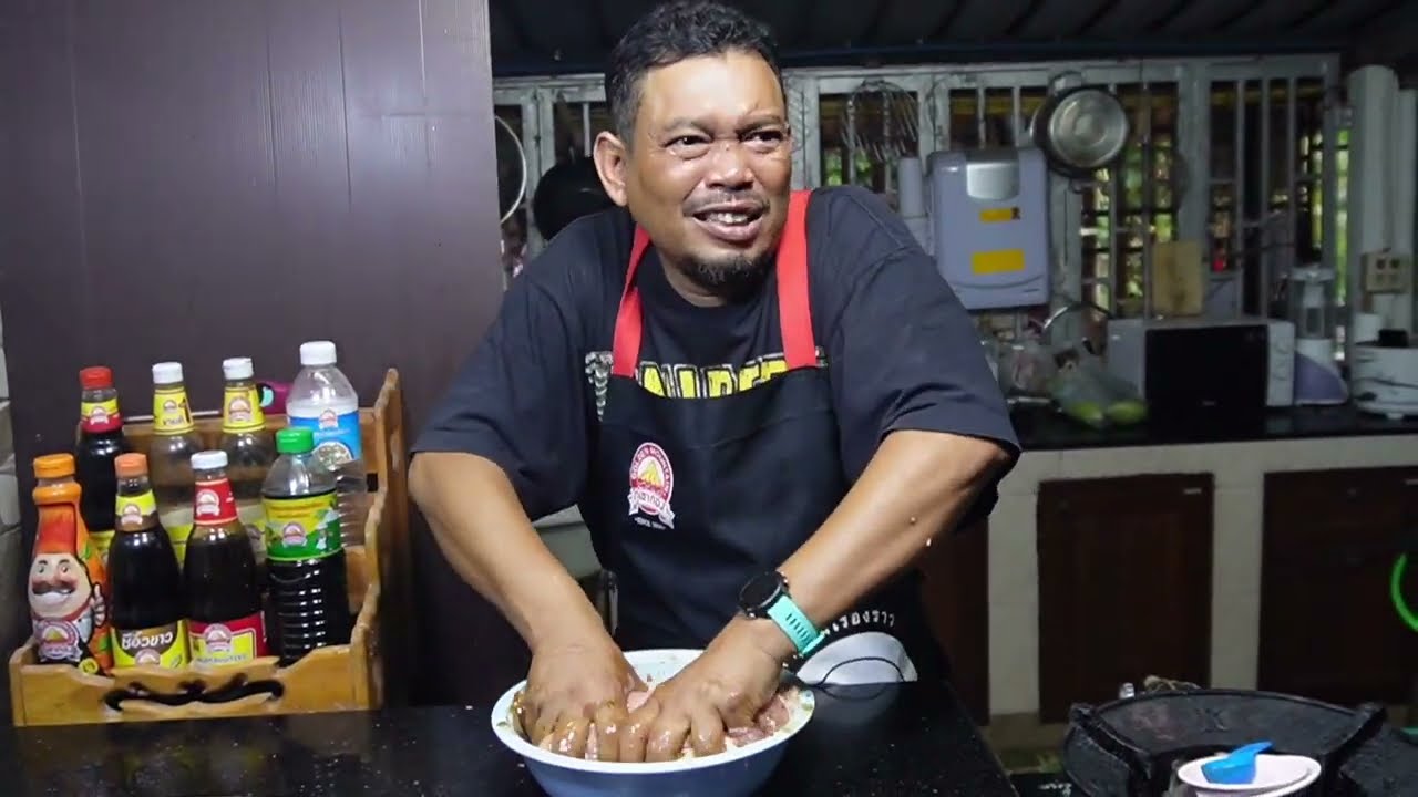 เมี่ยงหมูย่าง หมูย่างสูตรเข้มข้นหอมนุ่ม เหมาะกับงานปาร์ตี้แนะนำเลยเมนูนี้ โหน่งโชว์