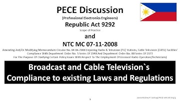 Republic Act 9292 and the NTC MC 07-11-2008