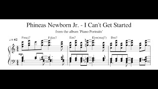 Phineas Newborn Jr. - I Cant Get Started - Piano Transcription (Sheet Music in Description)