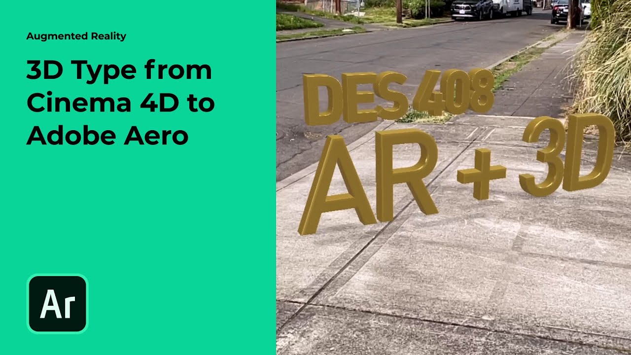 3D Type from Cinema 4D to Adobe Aero - YouTube