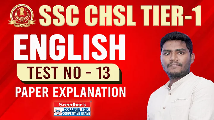 SSC CHSL TIER 1 MOCK TEST NO-13 | ENGLISH PRACTICE...