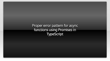 Proper error pattern for async functions using Promises in TypeScript